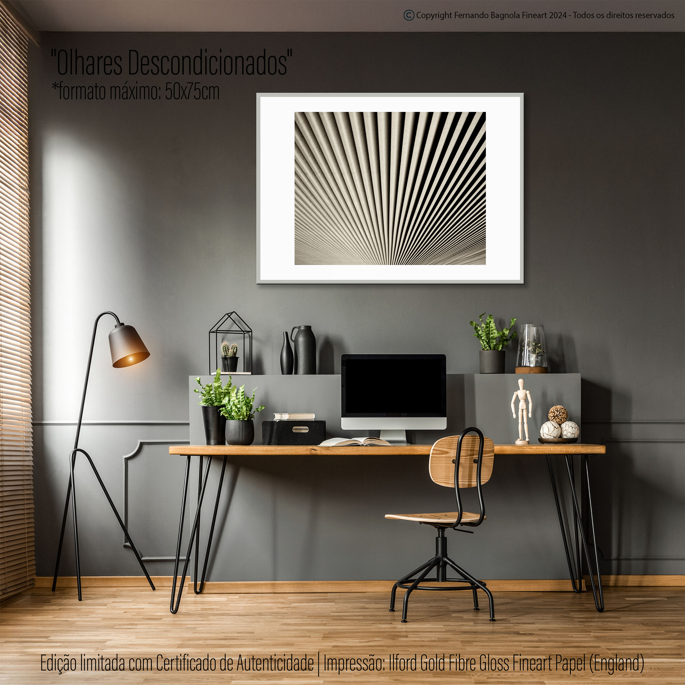 Obra FA-022 apresentada num ambiente