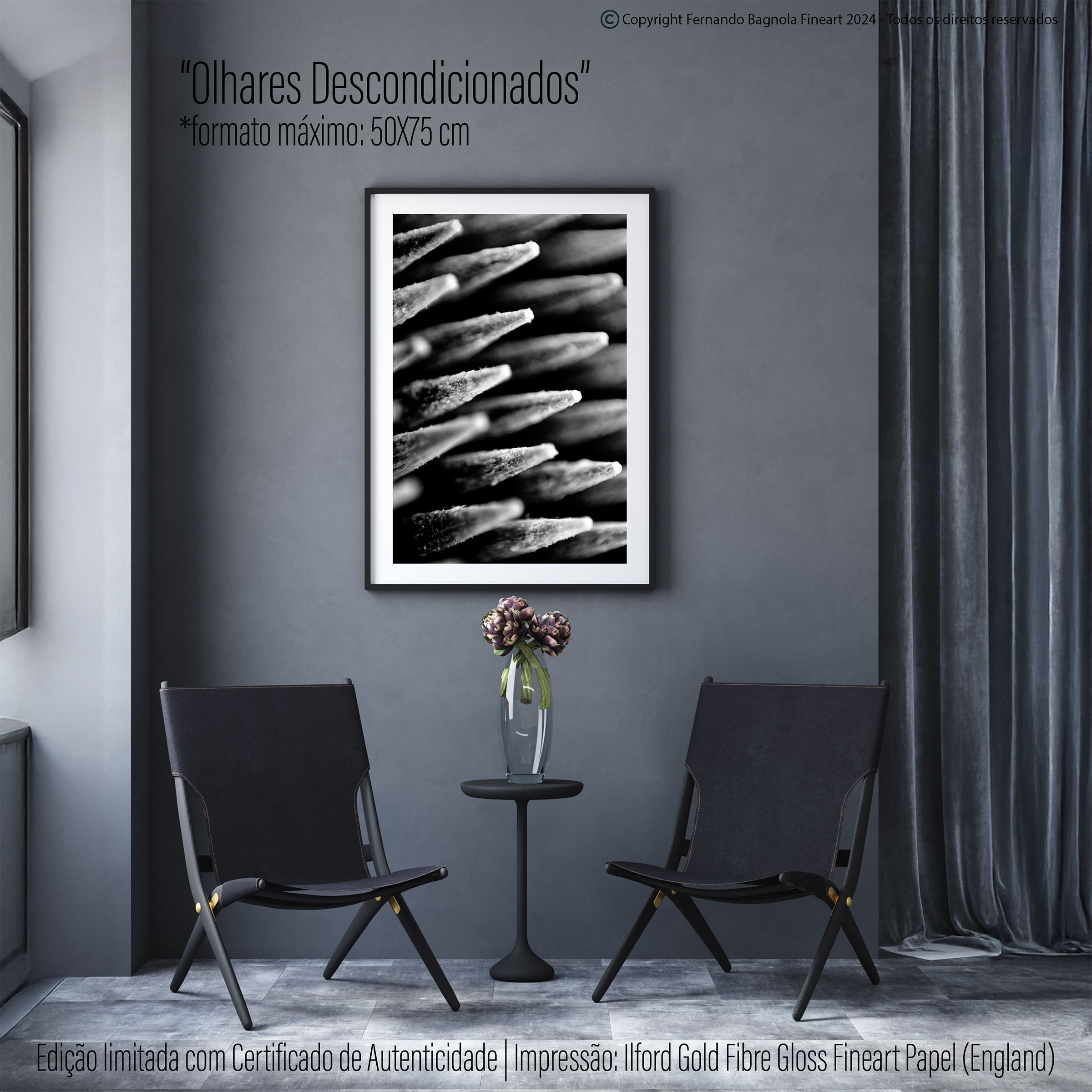 Obra FA-027 apresentada num ambiente