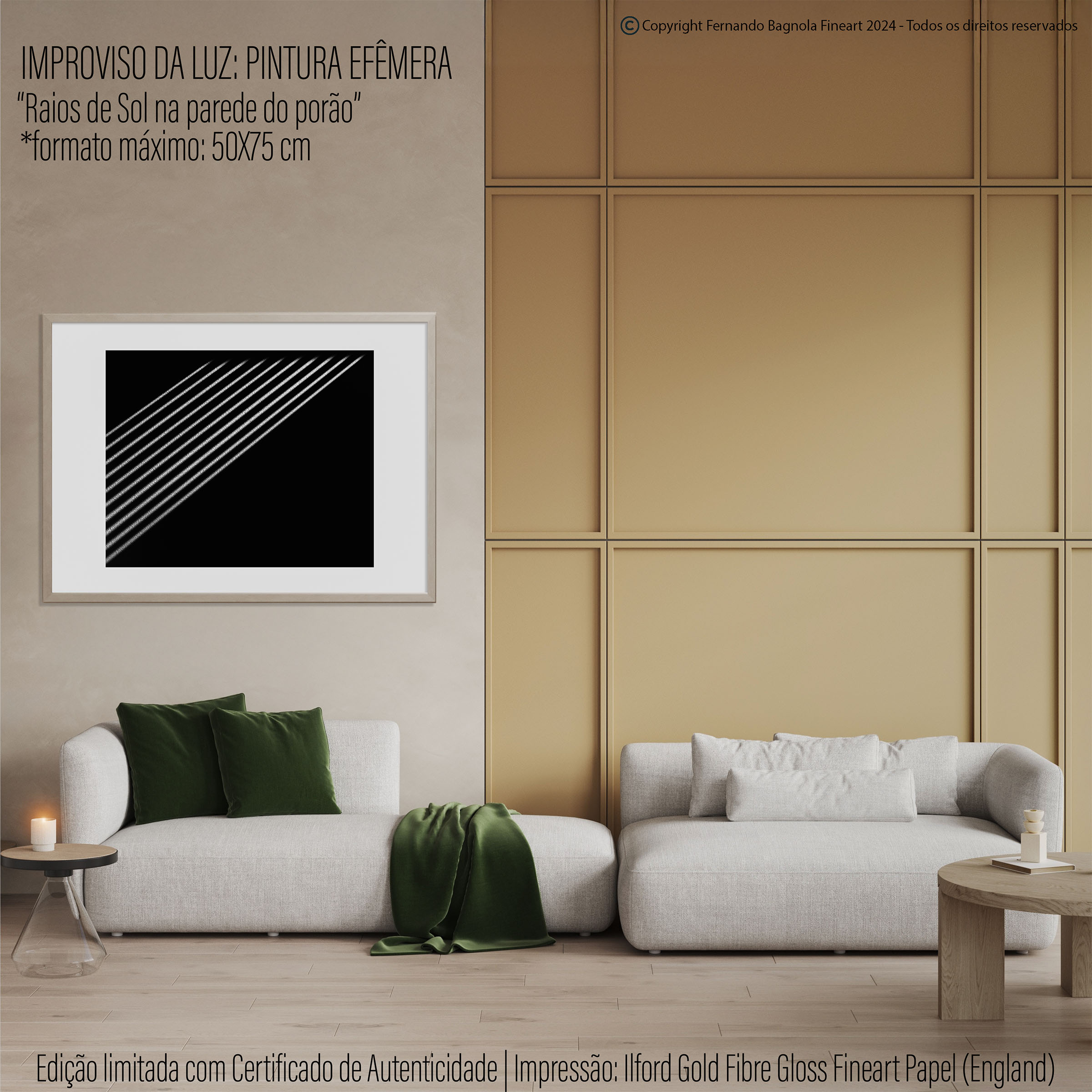 Obra FA-031 apresentada num ambiente